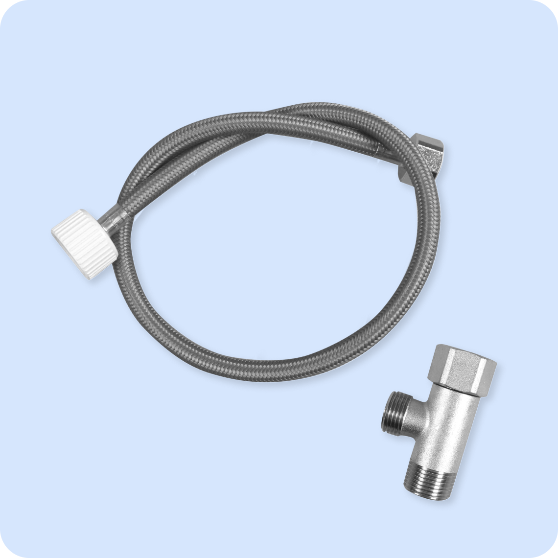 Brass Tank Adapter and Stainless Steel Braided Hose for Aura/Cloud/Cloud+/Ace